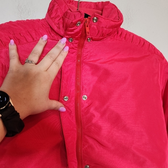 1st Down Pink Goose Down Coat. Kids size 8. - Picture 6 of 16